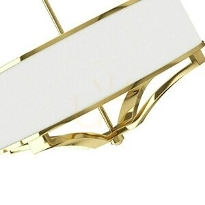 Lampa wisząca Gerdo Gold 4xE27 biała kremowa złota metalowa tkanina Open Design Highlights small 2