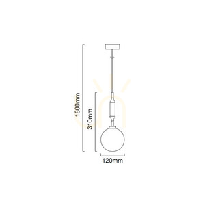 Lampa wisząca Ero Open Design Highlights biały opal chrom G9 1-punktowa small 2