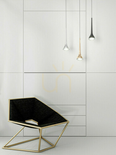 Sprawdź Lampa wisząca Crima Gold transparentna Open Design Highlights