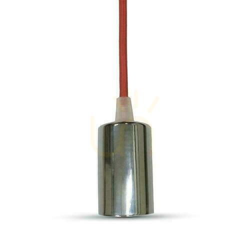 Sprawdź Oprawa Zwieszana V-TAC Chrom Metal Czerwony przewód VT-7338-R 5 Lat Gwarancji