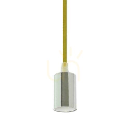 Sprawdź Oprawa Zwieszana V-TAC Chrom Metal Żółty przewód VT-7338-Y 5 Lat Gwarancji