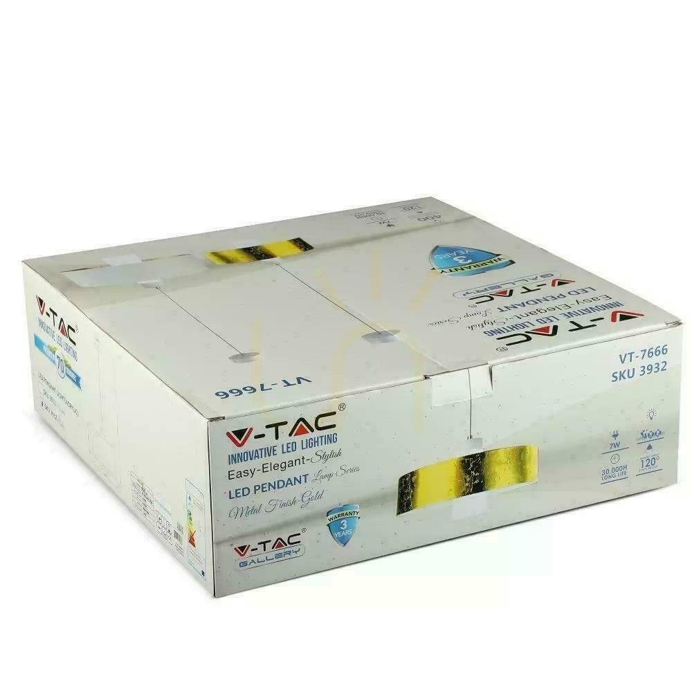 Obejrzyj Oprawa Zwieszana LED V-TAC 7W (Akryl) Złoty 340x190mm VT-7666-G 3000K 400lm 3 Lata Gwarancji Oprawa Zwieszana LED V-TAC 7W (Akryl) Złoty 340x190mm VT-7666-G 3000K 400lm 3 Lata Gwarancji