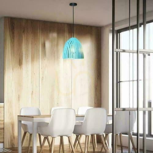Sprawdź Oprawa Zwieszana V-TAC Cone Seria Pryzmat Niebieski E27 D250x270mm VT-7255-B 5 Lat Gwarancji