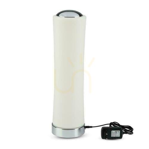 Sprawdź Lampa biurkowa LED V-TAC 18W BAMBOO Dotykowe Ściemnianie Biała VT-7026 3000K 1200lm 3 Lata Gwarancji
