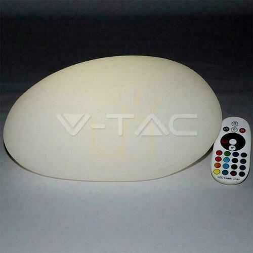 Sprawdź Lampa Ogrodowa V-TAC LED Kamień 28cm Ładowanie Pilot VT-7802 RGBW 18lm
