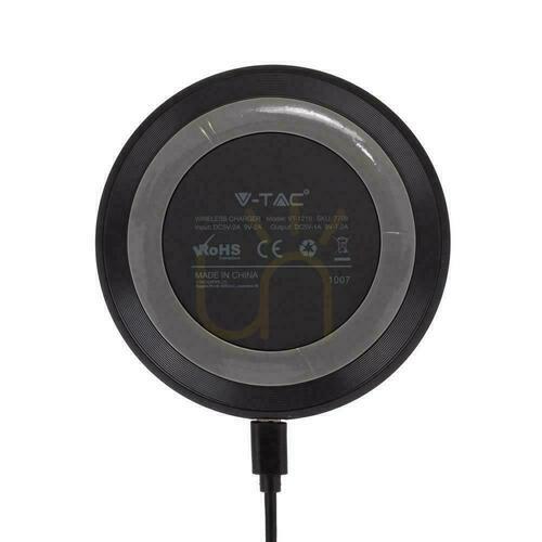 Sprawdź Ładowarka indukcyjna bezprzewodowa V-TAC VT-1210 10 W, okrągła, czarna