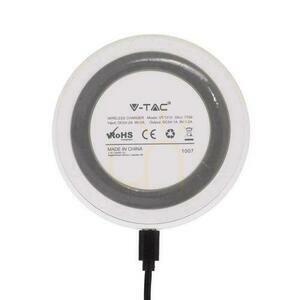 Ładowarka Indukcyjna Bezprzewodowa 5A 10W Biała Okrągła V-TAC VT-1210 small 1