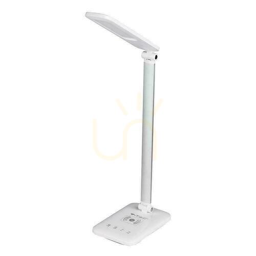 Sprawdź Biała lampka biurkowa V-TAC VT-1027 8519 LED 16 W z ładowarką bezprzewodową