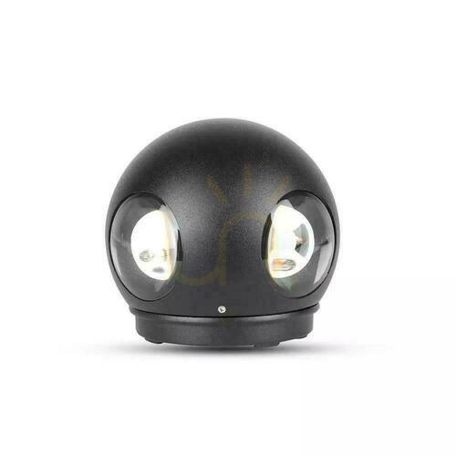 Sprawdź Kinkiet Ścienny V-TAC 4W LED Czarny Okrągły IP65 VT-834 3000K 440lm