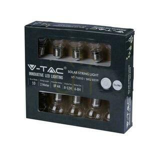Girlanda Ogrodowa Solarna LED V-TAC 5 metrów 10 żarówek Filament VT-71010 3000K 100lm small 2