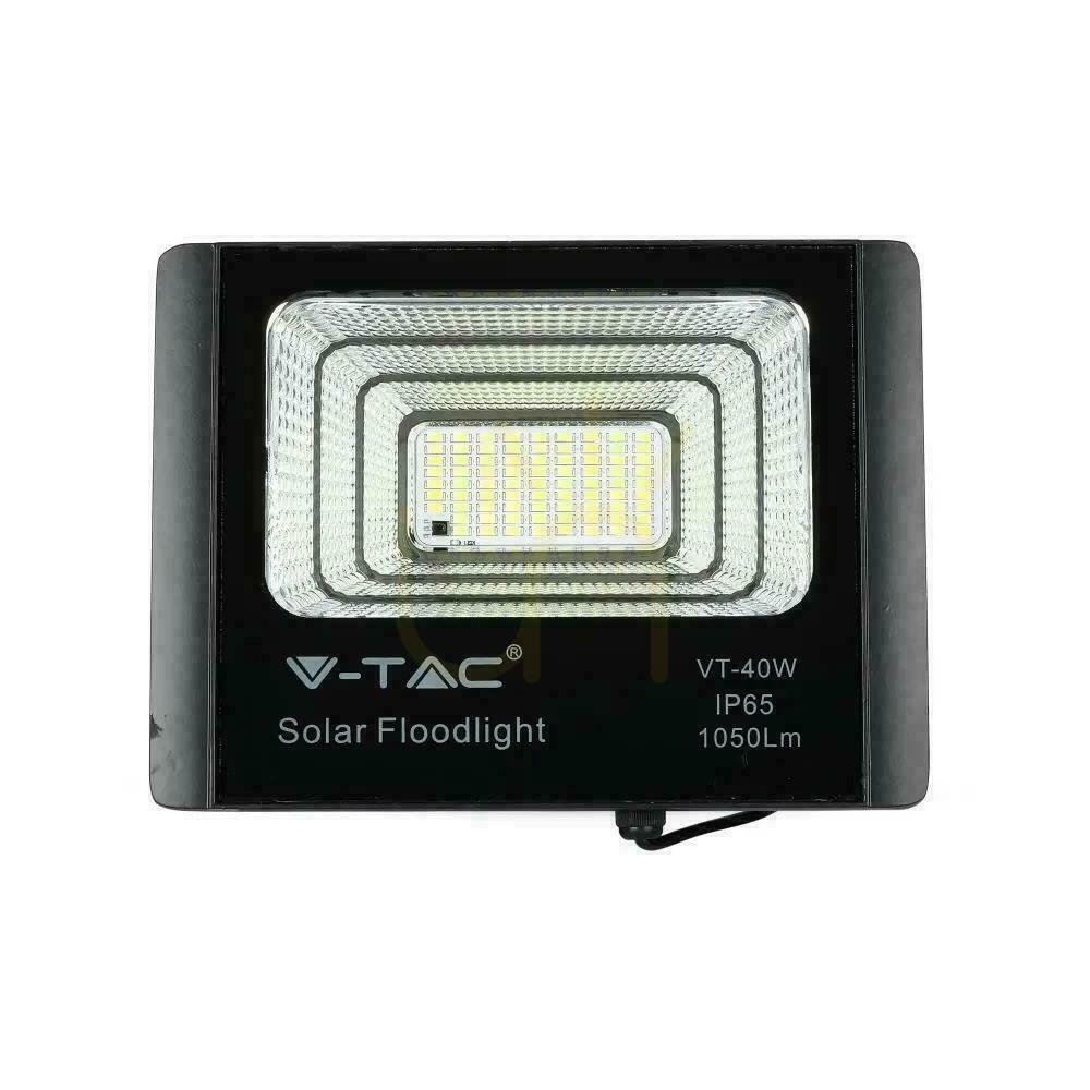 Wyświetl Projektor LED Solarny V-TAC 16W Czarny IP65, Pilot, Timer VT-40W 4000K 1050lm Projektor LED Solarny V-TAC 16W Czarny IP65, Pilot, Timer VT-40W 4000K 1050lm