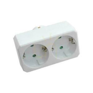 Rozgałęźnik z uziemieniem V-TAC VT-1006 2×16 A 250 V biały small 0