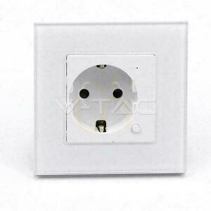 Gniazdo Szklane SMART WiFi V-TAC Białe Amazon Alexa, Google Home, Nest VT-5134 1 Gniazdo Szklane SMART WiFi V-TAC Białe Amazon Alexa, Google Home, Nest VT-5134 small 1
