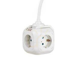 Przedłużacz Kostka 4 gniazda 2 gniazda USB 1.55MM 1.4M V-TAC VT-1154-2 small 0