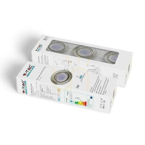 Sprawdź Zestaw Oczek 3x5W GU10 Satyna V-TAC VT-4444 6400K 400lm