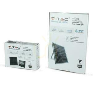 Projektor LED Solarny V-TAC 12W Czarny IP65, Pilot, Timer VT-25W 6000K 550lm small 4