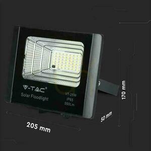 Projektor LED Solarny V-TAC 12W Czarny IP65, Pilot, Timer VT-25W 6000K 550lm small 9