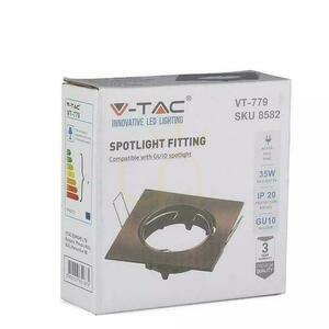 Oczko V-TAC GU10 Kwadrat Ruchome Miedź VT-779-SB 3 Lata Gwarancji small 2