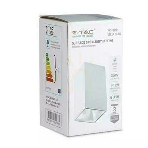 Oprawa Sufitowa V-TAC GU10 Kwadrat Natynkowa Biały 74x74x140mm VT-882-Q 3 Lata Gwarancji small 2