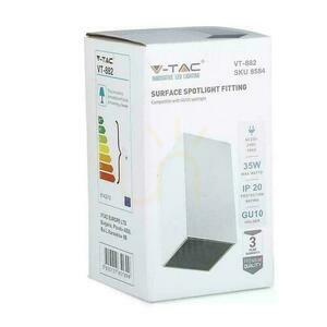 Oprawa Sufitowa V-TAC GU10 Kwadrat Natynkowa Biały+Czarny 74x74x140mm VT-882-Q 3 Lata Gwarancji small 3