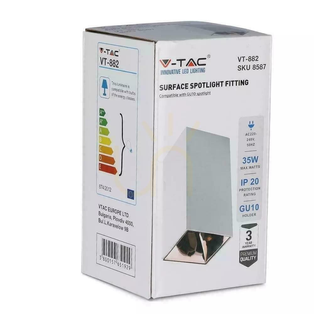 Obejrzyj Oprawa Sufitowa V-TAC GU10 Kwadrat Natynkowa Biały+Różowe Złoto 74x74x140mm VT-882-Q 3 Lata Gwarancji Oprawa Sufitowa V-TAC GU10 Kwadrat Natynkowa Biały+Różowe Złoto 74x74x140mm VT-882-Q 3 Lata Gwarancji