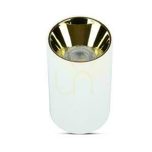 Oprawa Sufitowa V-TAC GU10 Okrągła Natynkowa Tuba Biały+Złoty 80x140mm VT-882-R 3 Lata Gwarancji 2 Oprawa Sufitowa V-TAC GU10 Okrągła Natynkowa Tuba Biały+Złoty 80x140mm VT-882-R 3 Lata Gwarancji small 2