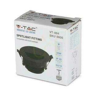 Oczko V-TAC GU10 Okrągłe z półkolem Czarne VT-884 3 Lata Gwarancji small 5