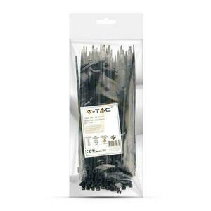 Opaska Zaciskowa V-TAC 3.5x200mm Czarna 18kg Nylon66 (Opak. 100szt) 1 Opaska Zaciskowa V-TAC 3.5x200mm Czarna 18kg Nylon66 (Opak. 100szt) small 1