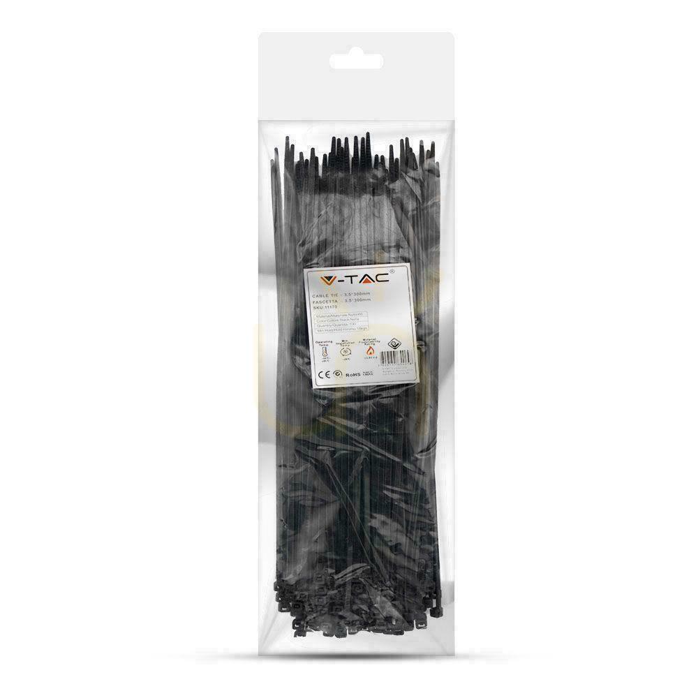 Zobacz Opaska Zaciskowa V-TAC 3.5x300mm Czarna 18kg Nylon66 (Opak. 100szt) Opaska Zaciskowa V-TAC 3.5x300mm Czarna 18kg Nylon66 (Opak. 100szt)
