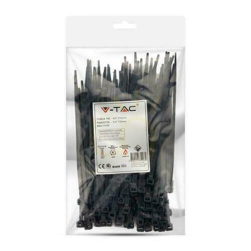 Sprawdź Opaska Zaciskowa V-TAC 4.5x150mm Czarna 22kg Nylon66 (Opak. 100szt)
