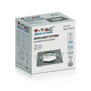 Oczko V-TAC GU10 Kwadrat Ruchome Satyna (Opak. 2 szt) VT-817-SQ-SN 3 Lata Gwarancji 2 Oczko V-TAC GU10 Kwadrat Ruchome Satyna (Opak. 2 szt) VT-817-SQ-SN 3 Lata Gwarancji small 2