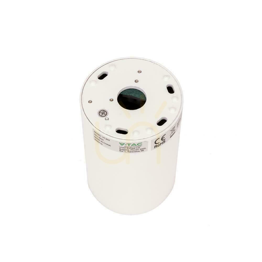Obejrzyj Oprawa V-TAC Aluminiowa GU10 Okrągła Natynkowa Tuba Biała 70x107mm VT-802-W 3 Lata Gwarancji Oprawa V-TAC Aluminiowa GU10 Okrągła Natynkowa Tuba Biała 70x107mm VT-802-W 3 Lata Gwarancji