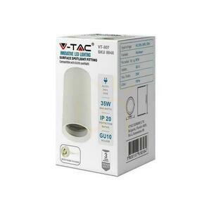 Oprawa V-TAC Aluminiowa GU10 Okrągła Natynkowa Tuba Biała 60x100mm VT-807-W 3 Lata Gwarancji 1 Oprawa V-TAC Aluminiowa GU10 Okrągła Natynkowa Tuba Biała 60x100mm VT-807-W 3 Lata Gwarancji small 1