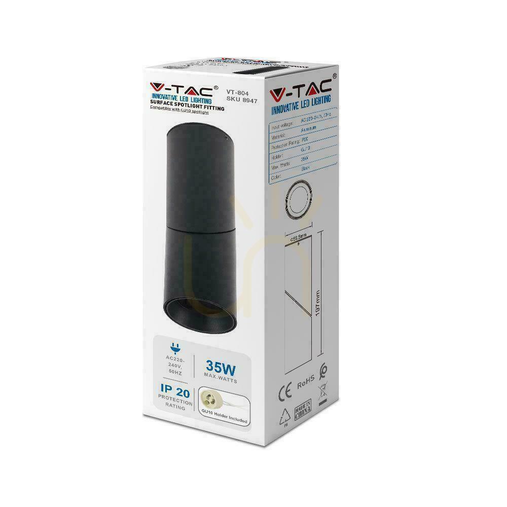 Sprawdź Oprawa V-TAC Aluminiowa GU10 Okrągła Natynkowa Tuba Czarna VT-804 3 Lata Gwarancji Oprawa V-TAC Aluminiowa GU10 Okrągła Natynkowa Tuba Czarna VT-804 3 Lata Gwarancji