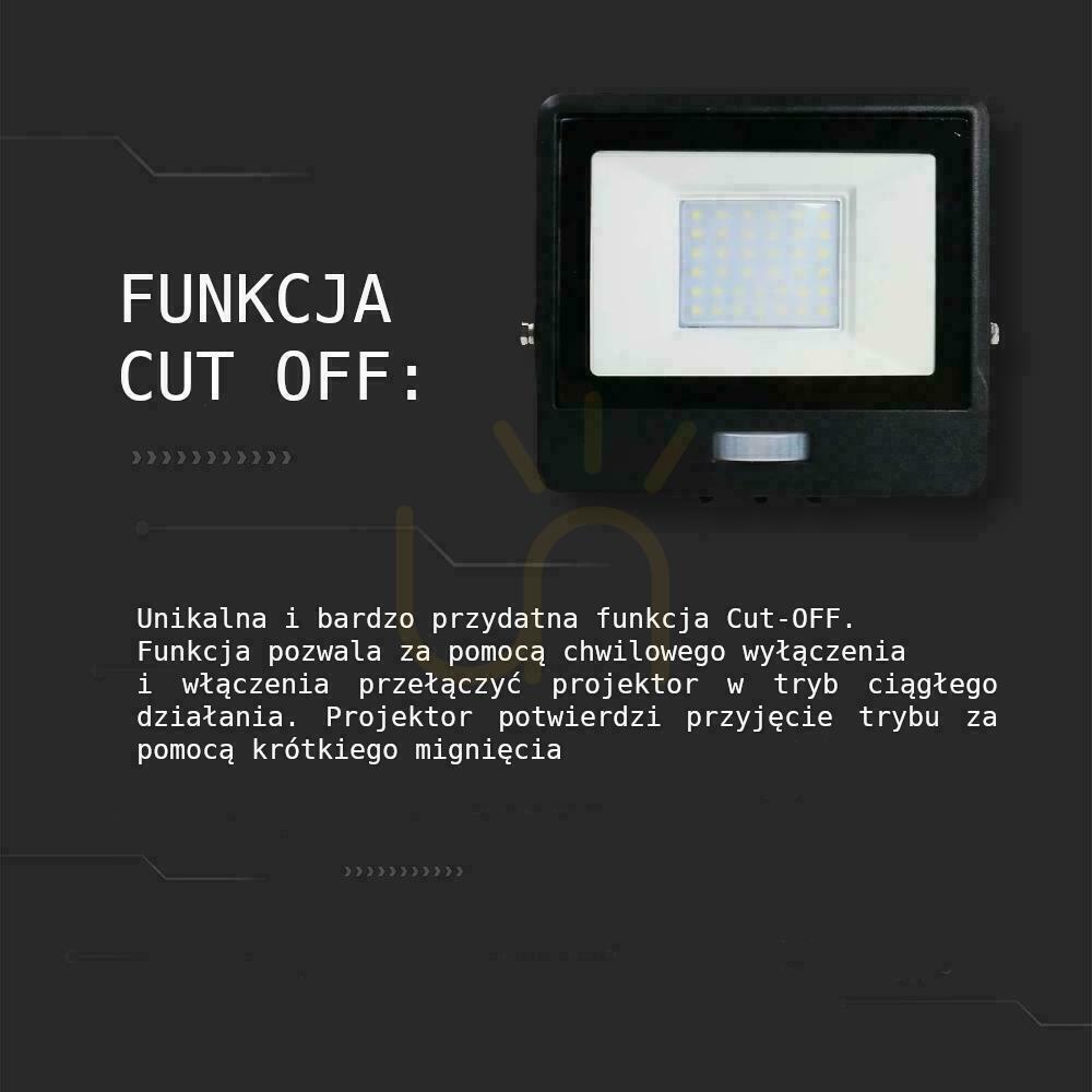 Pokaż Projektor LED V-TAC 50W SAMSUNG CHIP Czujnik Ruchu Czarny Przewód 1M VT-158S-1 6400K 4000lm 5 Lat Gwarancji Projektor LED V-TAC 50W SAMSUNG CHIP Czujnik Ruchu Czarny Przewód 1M VT-158S-1 6400K 4000lm 5 Lat Gwarancji