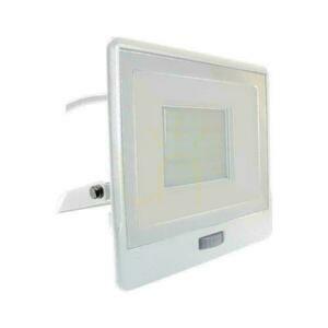 Projektor LED V-TAC 50W SAMSUNG CHIP Czujnik Ruchu Biały Przewód 1M VT-158S-1-W 6400K 4000lm 5 Lat Gwarancji small 0