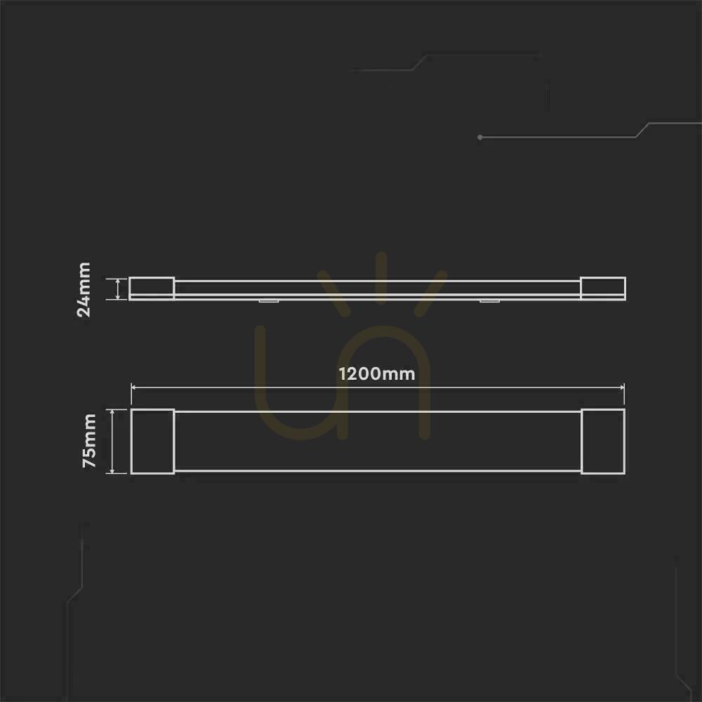 Pokaż Oprawa V-TAC 40W LED Liniowa Natynkowa SAMSUNG CHIP 120cm VT-8-40 3000K 4300lm 5 Lat Gwarancji Oprawa V-TAC 40W LED Liniowa Natynkowa SAMSUNG CHIP 120cm VT-8-40 3000K 4300lm 5 Lat Gwarancji