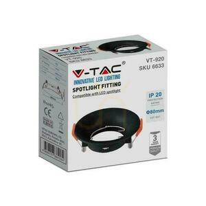 Oczko V-TAC GU10 Wpuszczane Okrągłe Czarne VT-920 3 Lata Gwarancji small 4