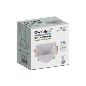 Oczko V-TAC GU10 Wpuszczane Głębokie Kwadrat Białe VT-927 3 Lata Gwarancji small 2