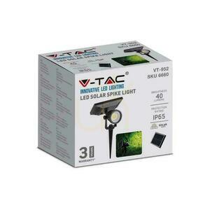 Czarna solarna lampa gruntowa LED V-TAC VT-952 2 W 3000 K 40 lm IP65 small 1