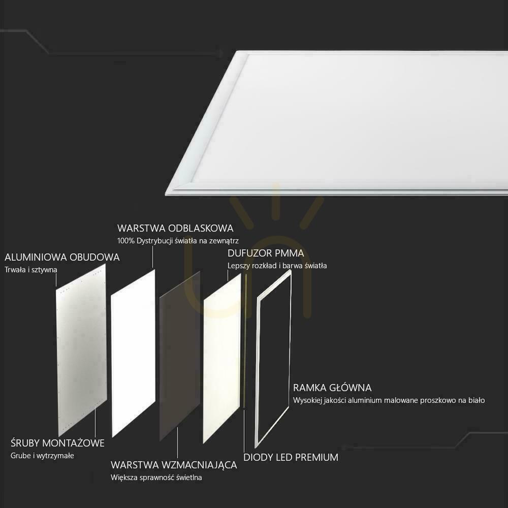 Wyświetl Panel LED V-TAC 36W 620x620 mm UGR PMMA VT-6069-6 4000K 3100lm Panel LED V-TAC 36W 620x620 mm UGR PMMA VT-6069-6 4000K 3100lm