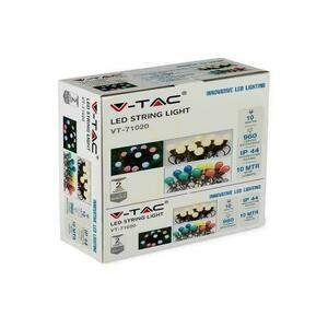 Girlanda Ogrodowa V-TAC (sznur) LED 10 metrów 20 żarówek 0,5W IP44 VT-71020 3000K 960lm small 1