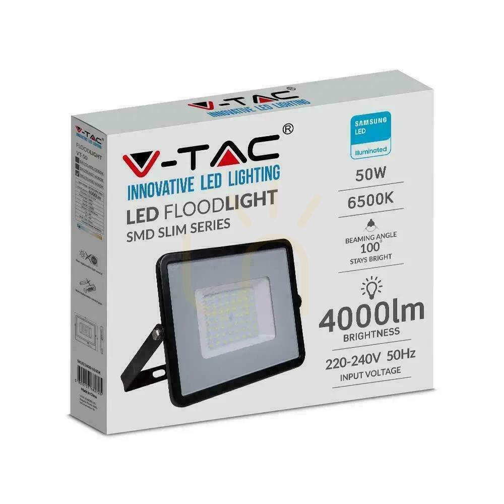 Pokaż Projektor LED V-TAC 50W SAMSUNG CHIP Czarny VT-50 4000K 4000lm 5 Lat Gwarancji Projektor LED V-TAC 50W SAMSUNG CHIP Czarny VT-50 4000K 4000lm 5 Lat Gwarancji
