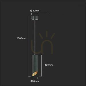 Lampa wisząca V-TAC VT-975-300 czarno-złota GU10, Ø 5,5 cm small 7