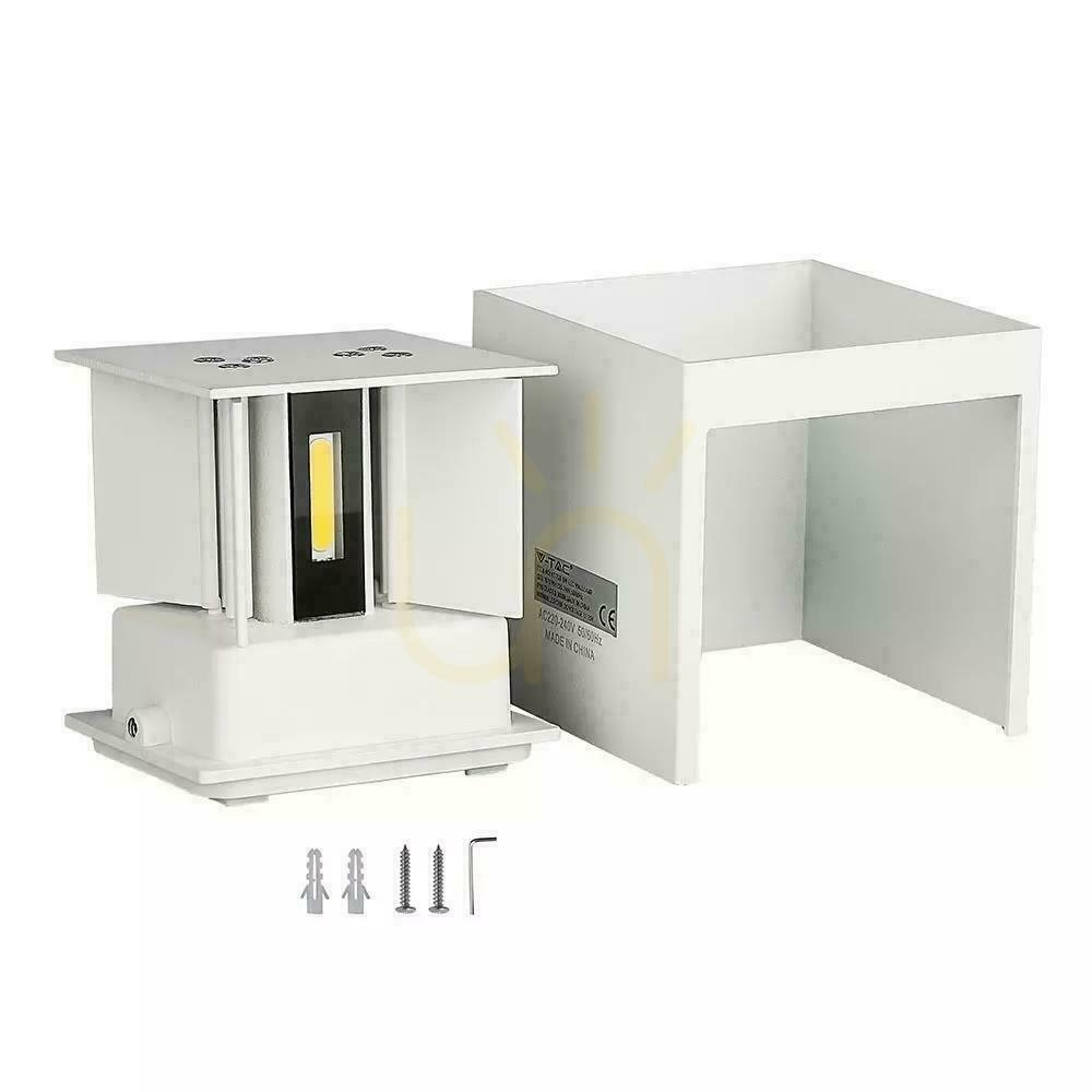 Pokaż Oprawa Ścienna V-TAC 5W Kinkiet Góra Dół Regulowana Biały Kwadrat IP65 Bridgelux VT-759-W 3000K 700lm Oprawa Ścienna V-TAC 5W Kinkiet Góra Dół Regulowana Biały Kwadrat IP65 Bridgelux VT-759-W 3000K 700lm