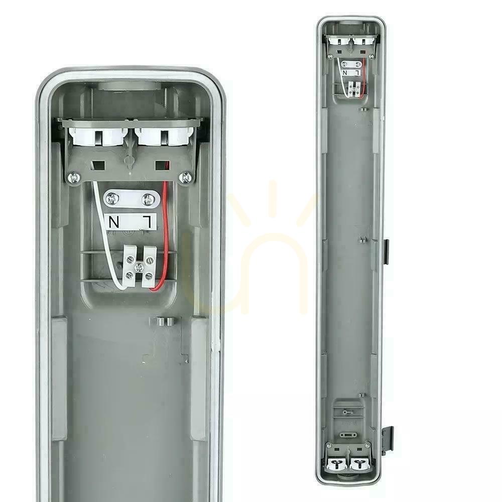 Zobacz Oprawa Hermetyczna LED V-TAC PC/PC 2x150cm (2 x 22W) (Tuby LED w zestawie) VT-15022 4000K 4000lm Oprawa Hermetyczna LED V-TAC PC/PC 2x150cm (2 x 22W) (Tuby LED w zestawie) VT-15022 4000K 4000lm