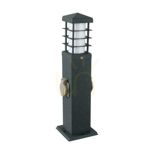 Sprawdź Słupek Ogrodowy V-TAC 2 Gniazda 45cm E27 IP44 Grafit VT-1155-1