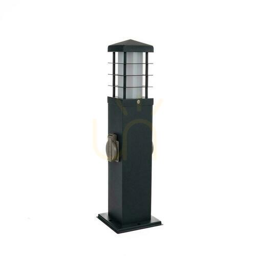 Sprawdź Słupek Ogrodowy V-TAC 2 Gniazda 45cm E27 IP44 Grafit VT-1155-1