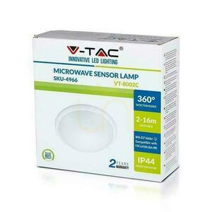 Plafon sufitowy V-TAC VT-8002C z czujnikiem mikrofalowym, biały, IP44 small 2