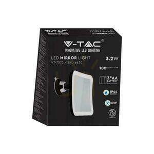Lustro Przenośne V-TAC 3,2W LED Łazienka Makijaż 4xAAA fi.17CM Chrom VT-7573 6400K 30lm small 4